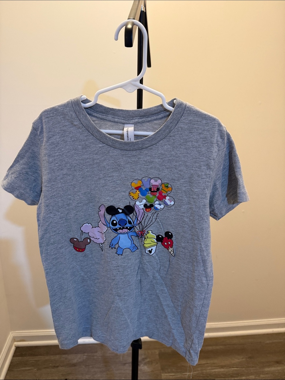 Bella Canvas Grey Kids Stitch Balloon Graphic Tee